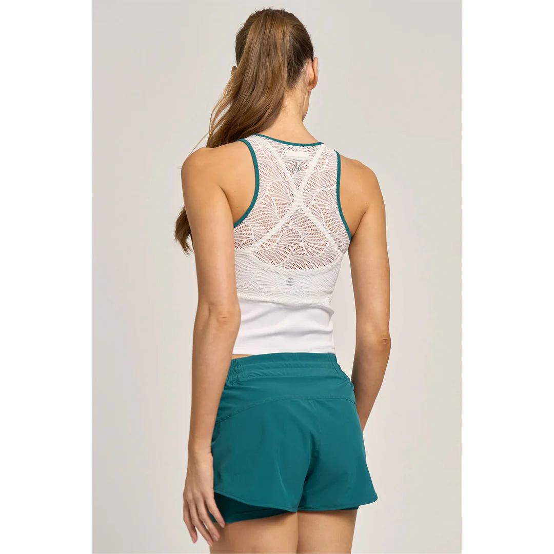 Lija Women's Match Point Champion Tank - White/Everglade - Image 5