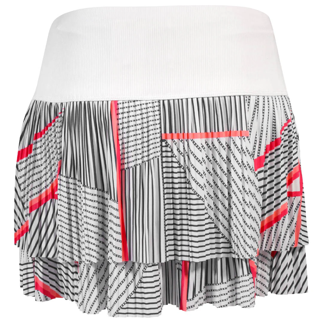 Lucky In Love Women's Glow Set Geo Glow Pleated Skort - White/Multi - Image 2