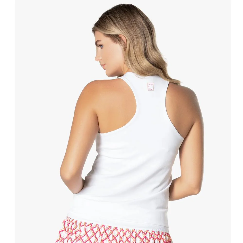 Lucky in Love Women's Shockin' Classics Stripes Tank - White - Image 4