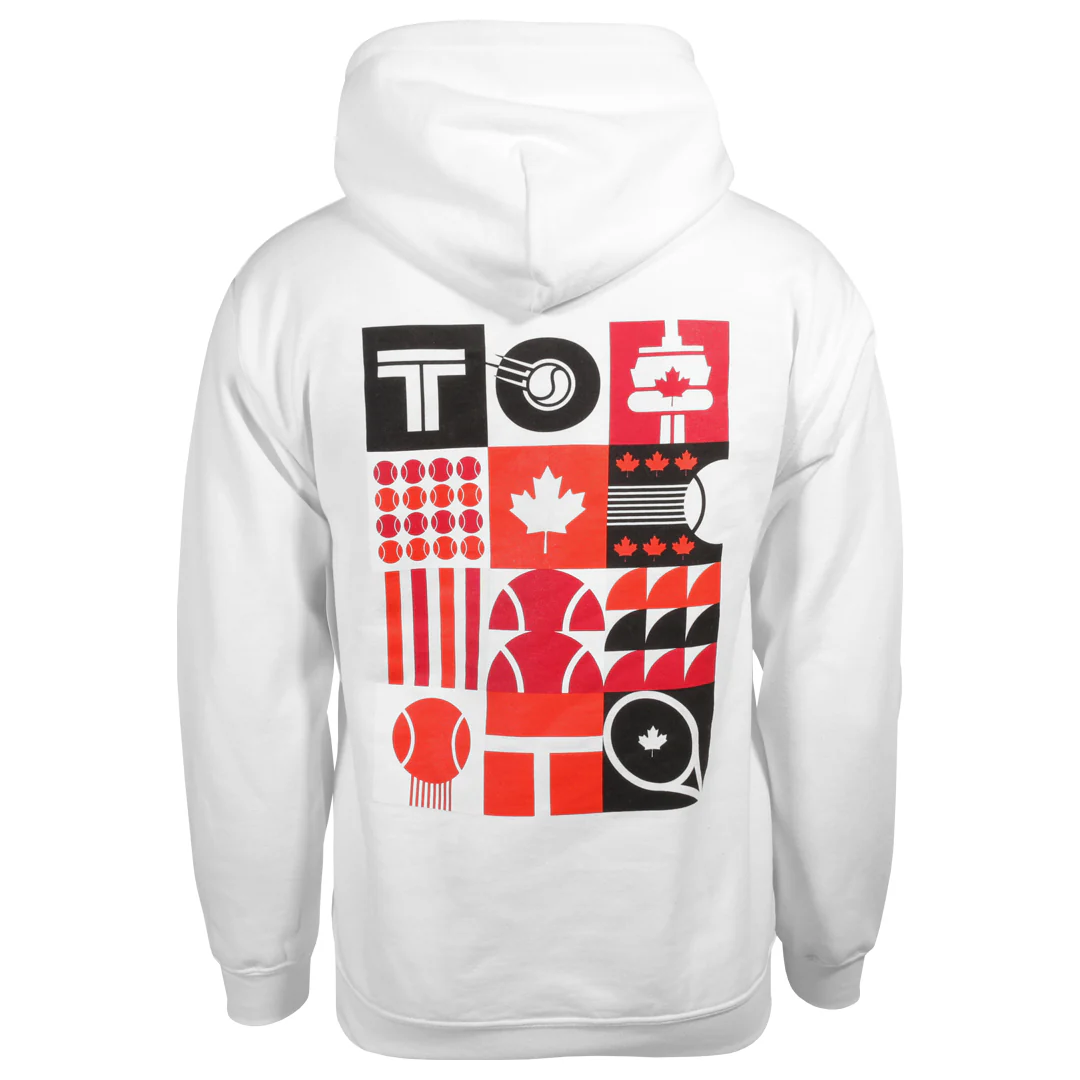 Merchant of Tennis TO Collage Hoodie - White - Image 2