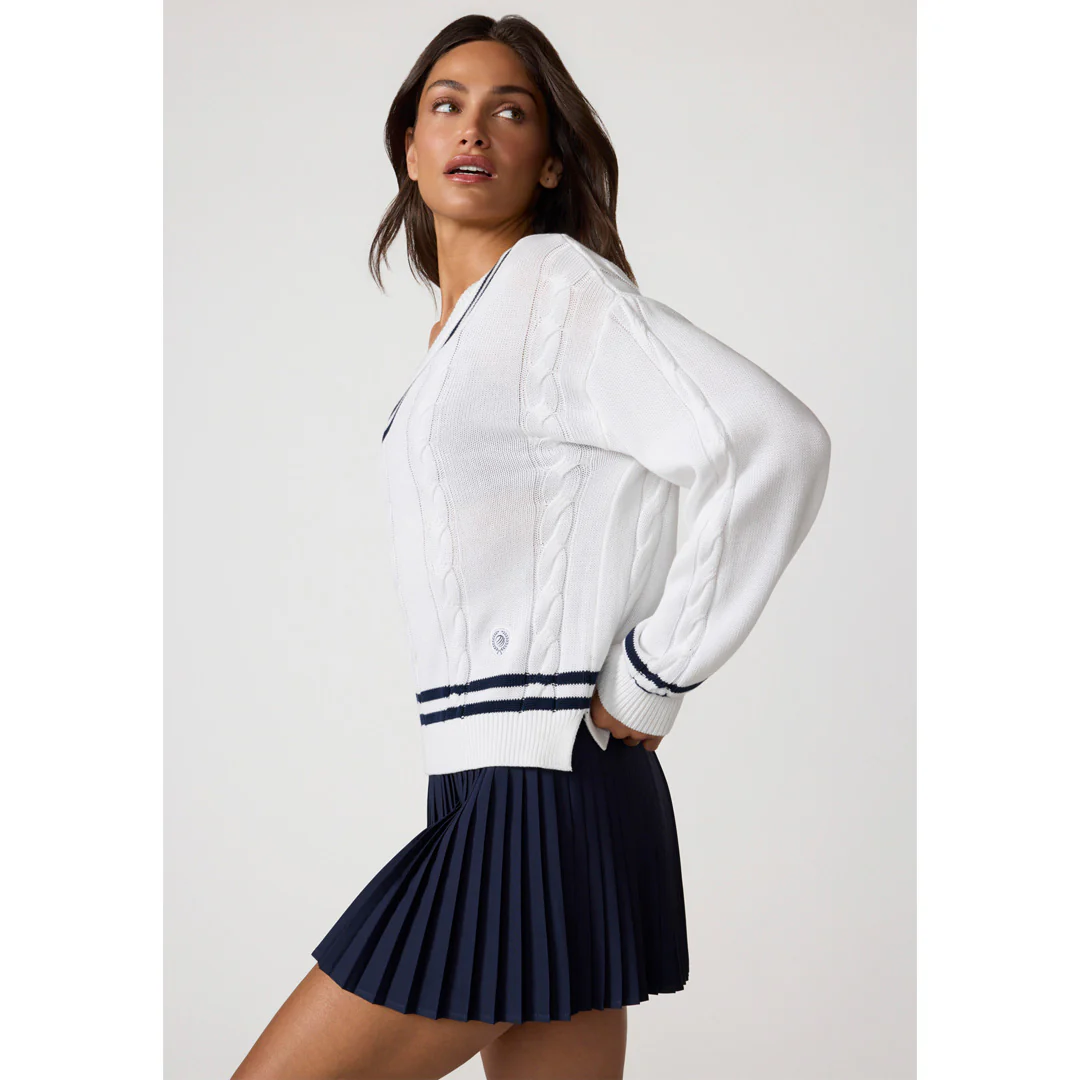 MPG Women's Club Sweater - Brilliant White/Navy Blazer - Image 5
