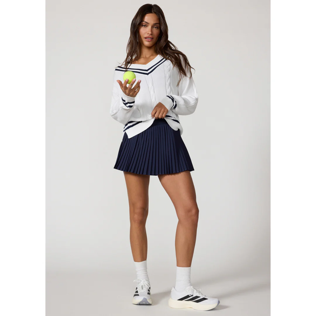 MPG Women's Club Sweater - Brilliant White/Navy Blazer - Image 8