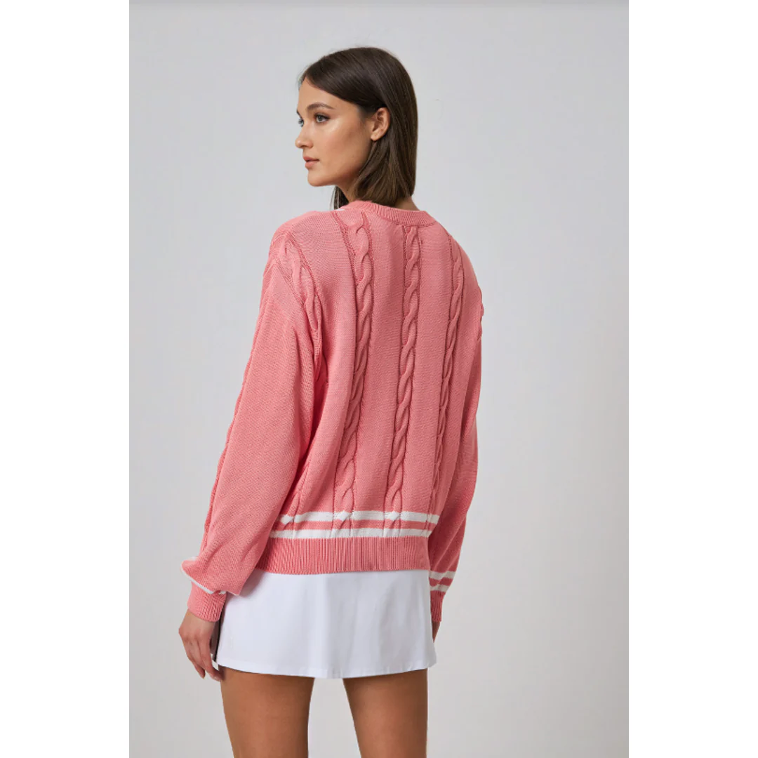 MPG Women's Club Sweater - Strawberry Ice/Brilliant White - Image 4