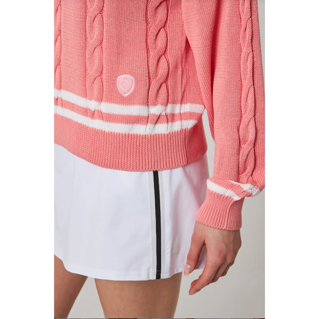 MPG Women's Club Sweater - Strawberry Ice/Brilliant White - Image 6
