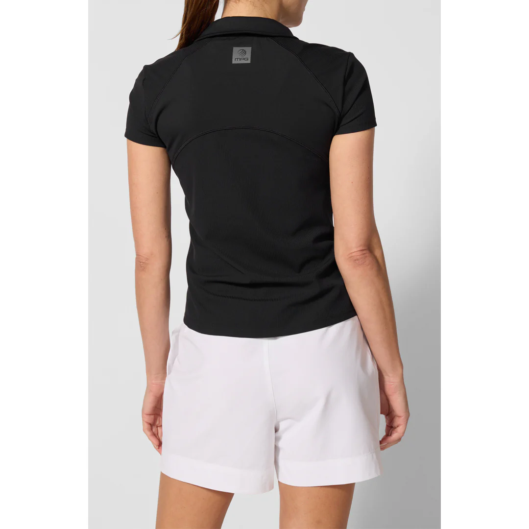 MPG Women's Vital Short Sleeve Polo - Black - Image 4