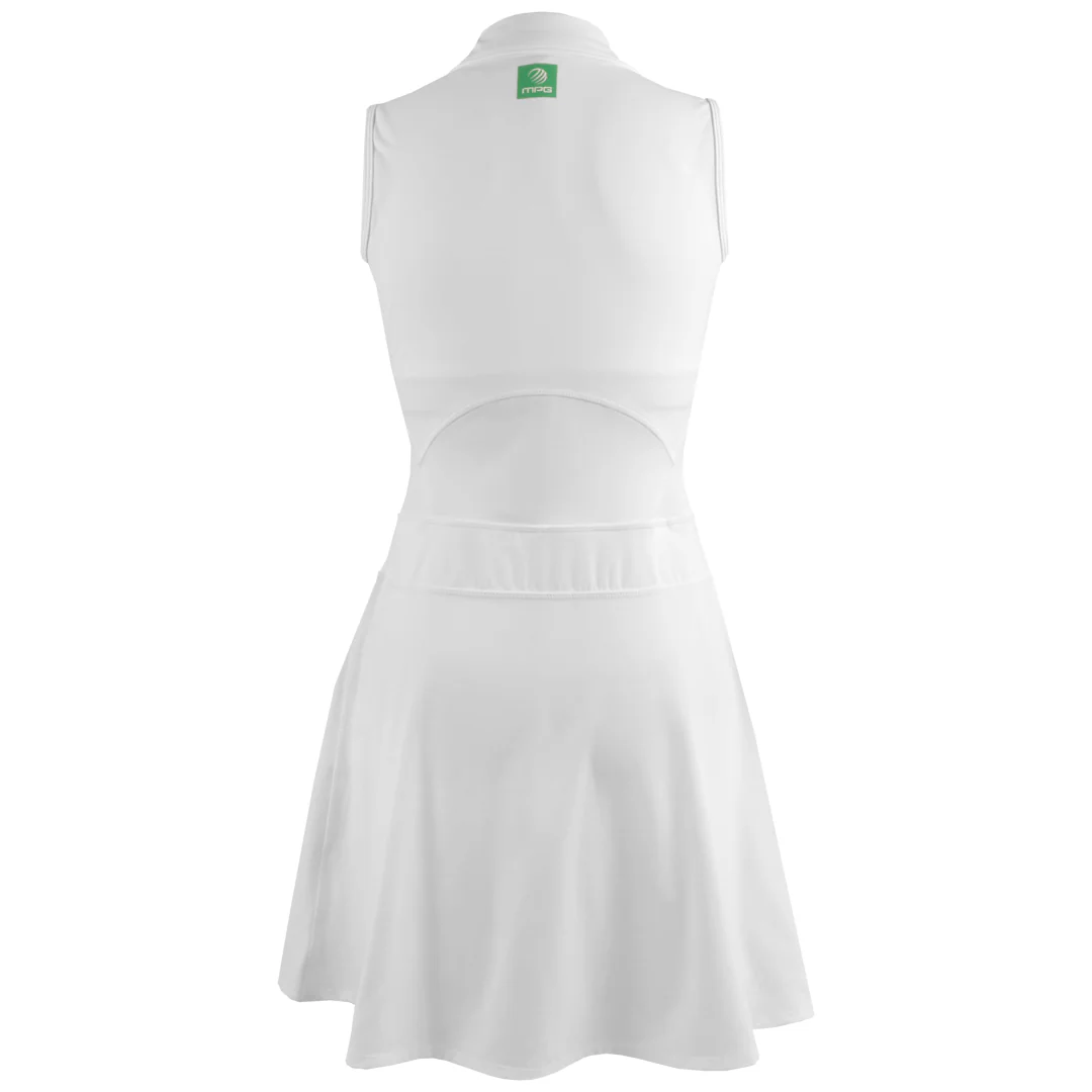 MPG Women's Vital Sleeveless Polo Dress - White - Image 2