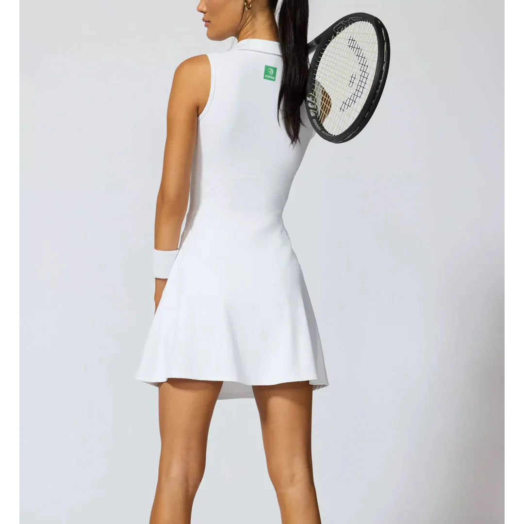 MPG Women's Vital Sleeveless Polo Dress - White - Image 4