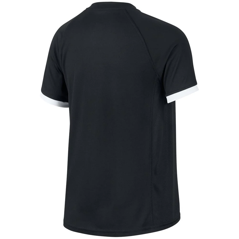 Nike Boys Nikecourt Dry Fit Short Sleeve - Black - Image 2