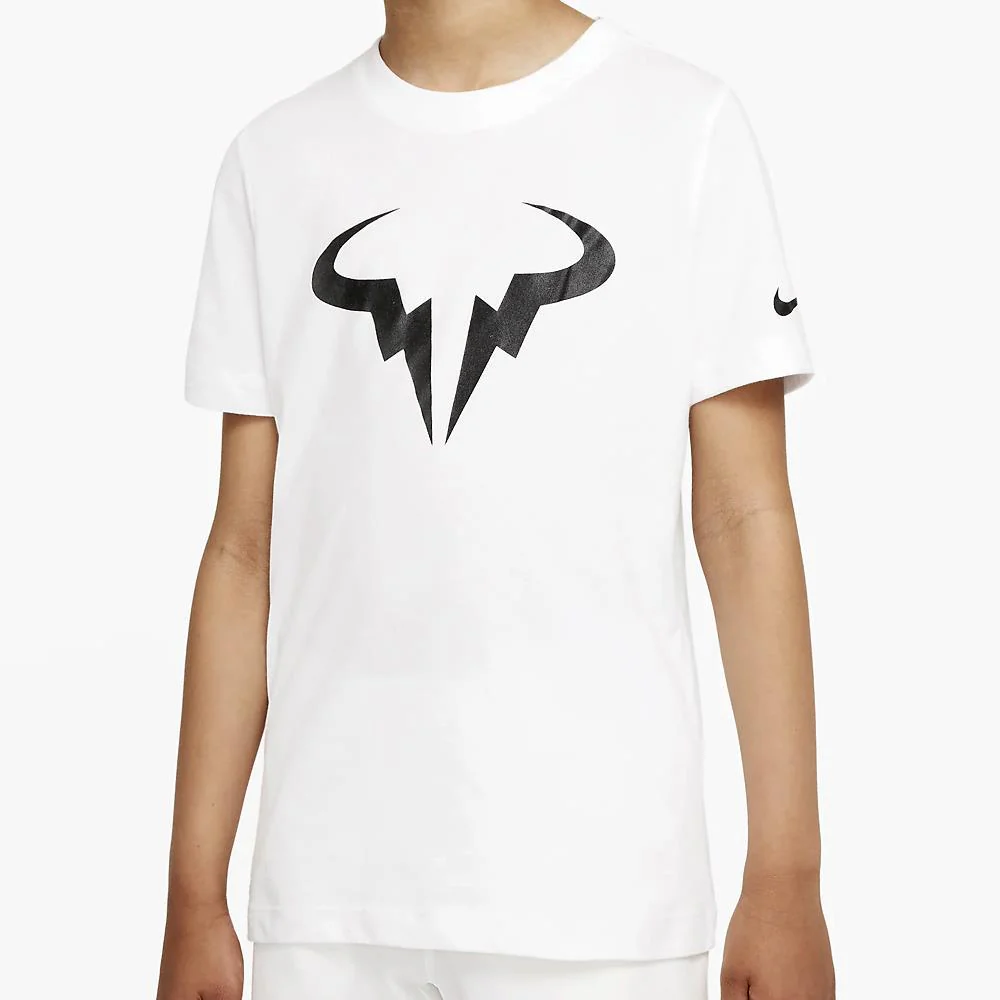 Nike Boys Rafa Tee - White/Black - Image 2
