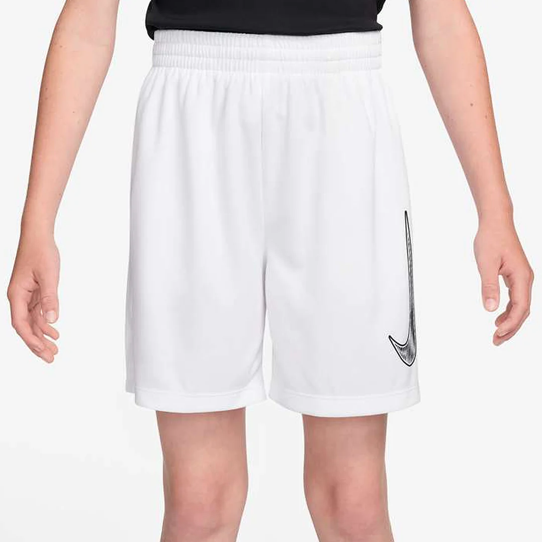 Nike Boys Swoosh Mesh Shorts - White - Image 2