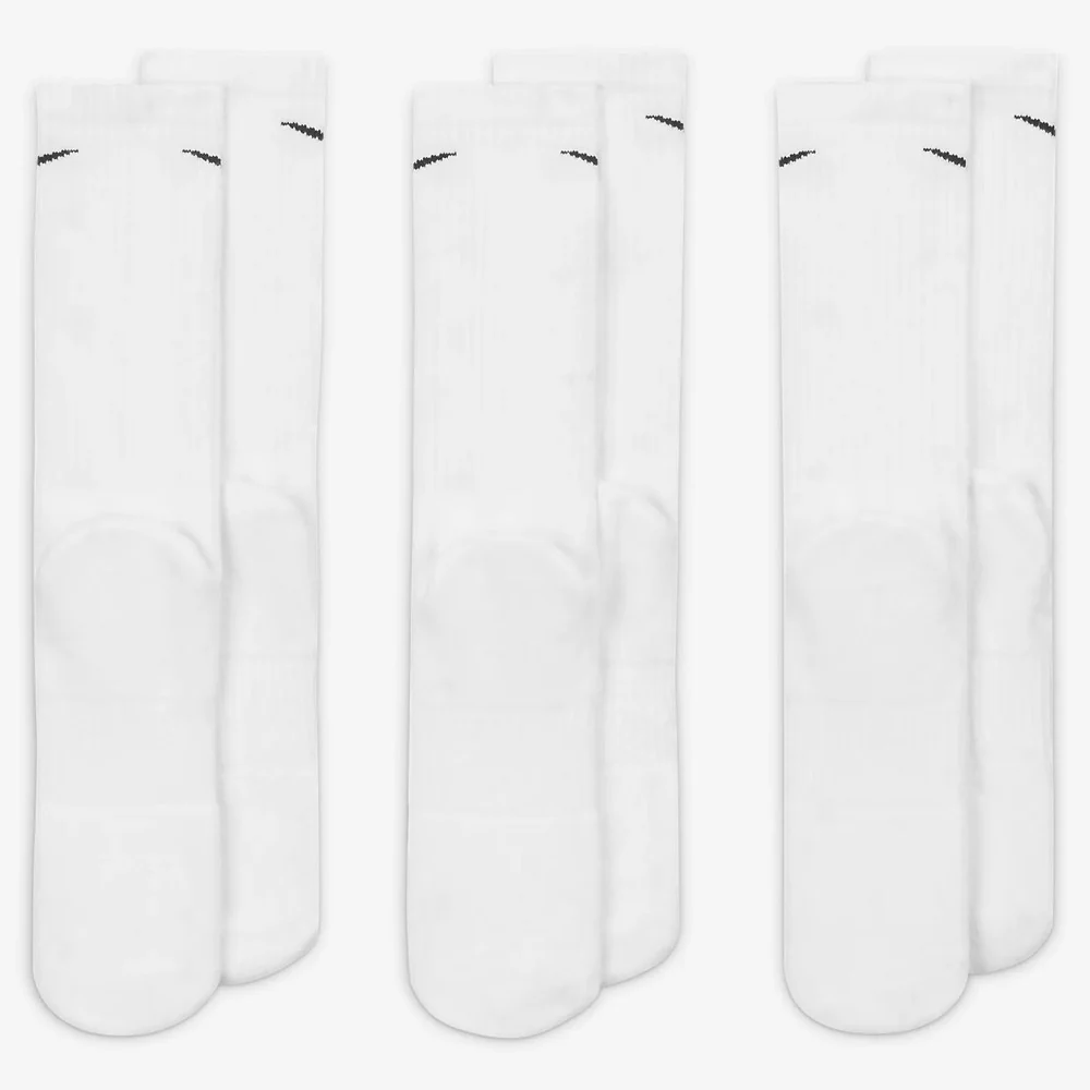 Nike Everyday Cushioned Crew 3 Pack Socks - White - Image 3