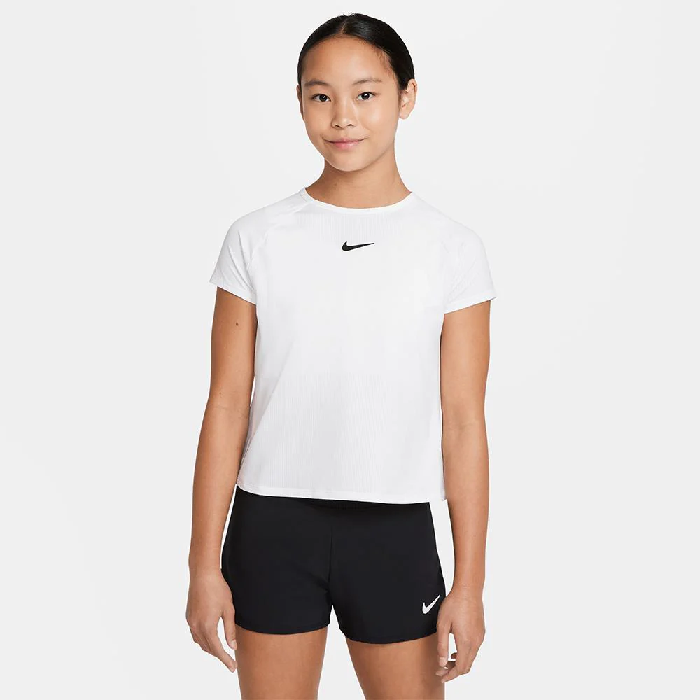Nike Girls Victory Short Sleeve - White - Image 2