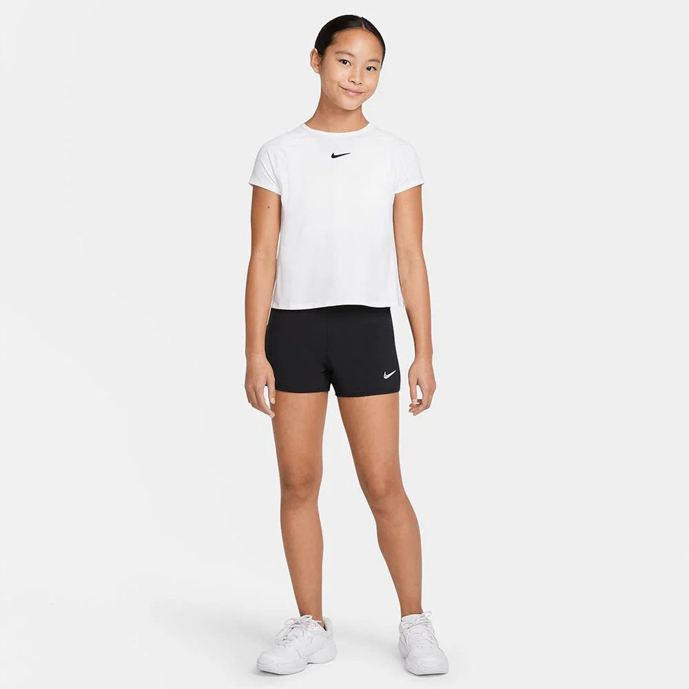 Nike Girls Victory Short Sleeve - White - Image 3