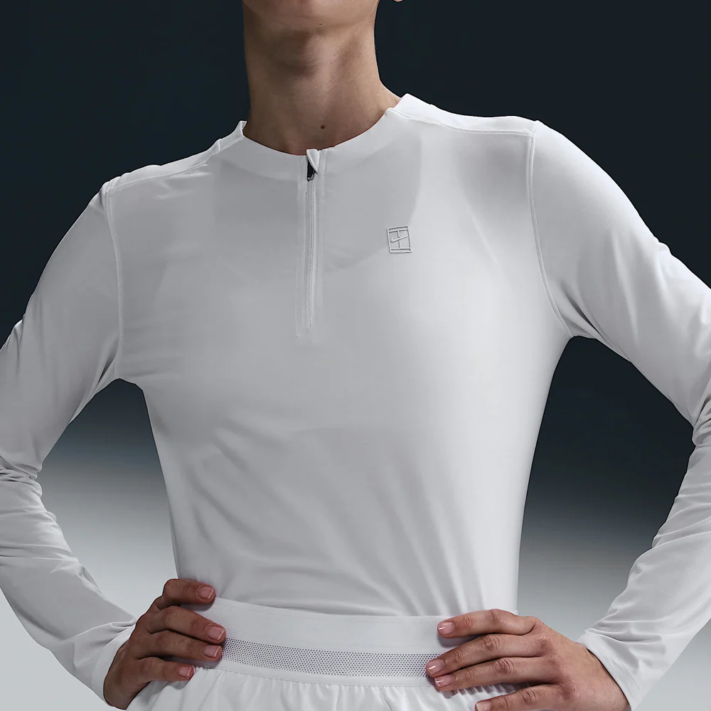 Nike Women's Advantage Mid-Layer Longsleeve - White - Image 5