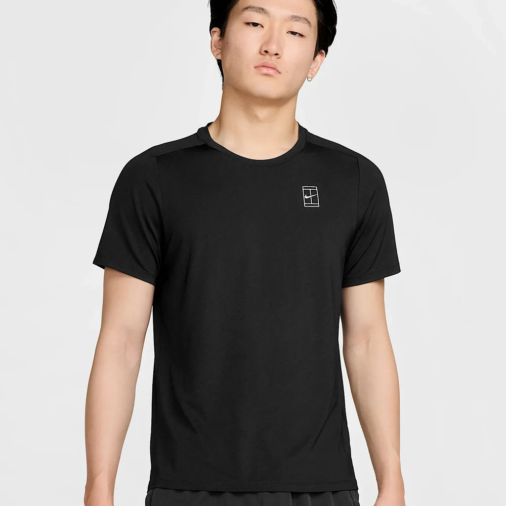 Nike Men's Advantage Court Top - Black - Image 2