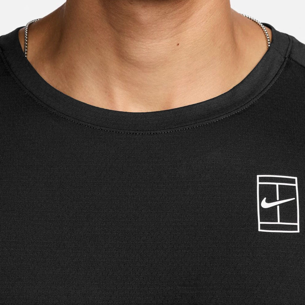 Nike Men's Advantage Court Top - Black - Image 4
