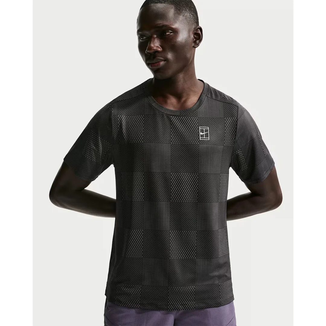 Nike Men's Advantage Print Tee - Black - Image 4