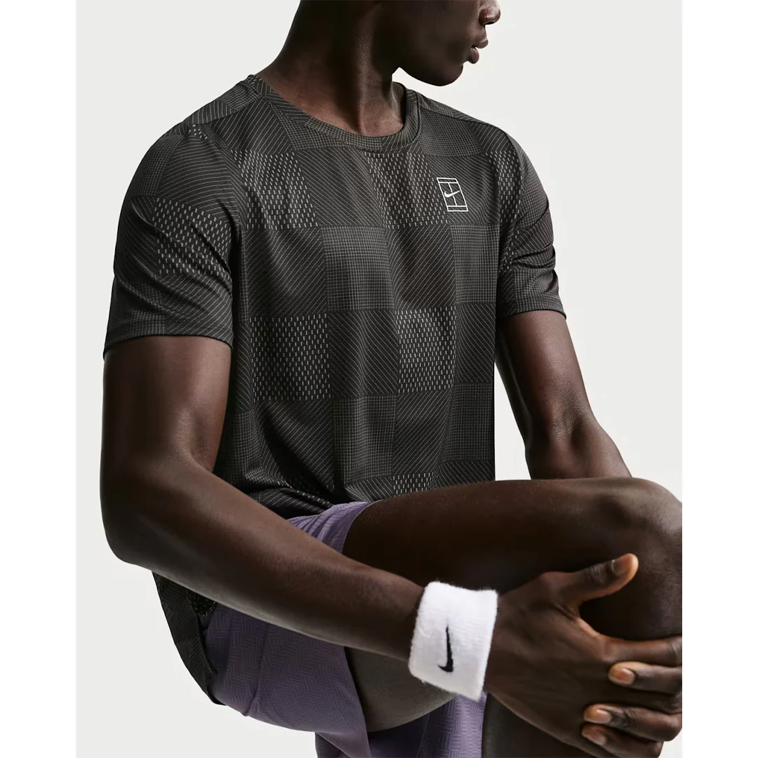Nike Men's Advantage Print Tee - Black - Image 6