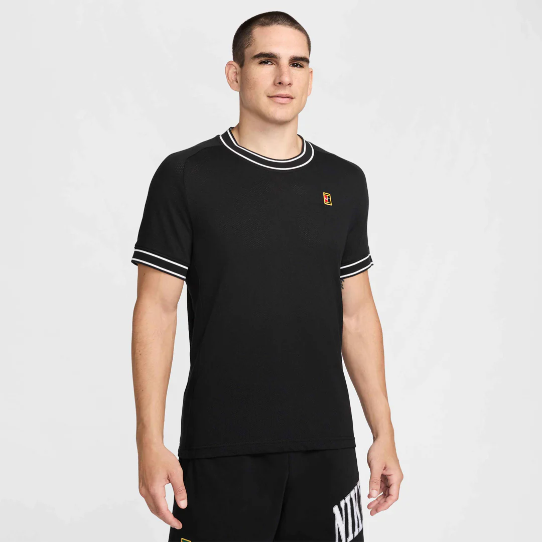 Nike Men's Heritage Short Sleeve Tee - Black/White - Image 2