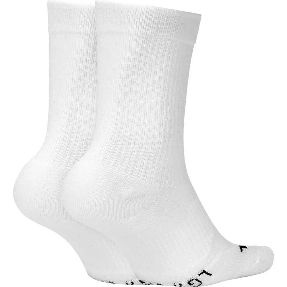 Nike Multiplier Cushioned Crew 2 Pack Socks - White - Image 2