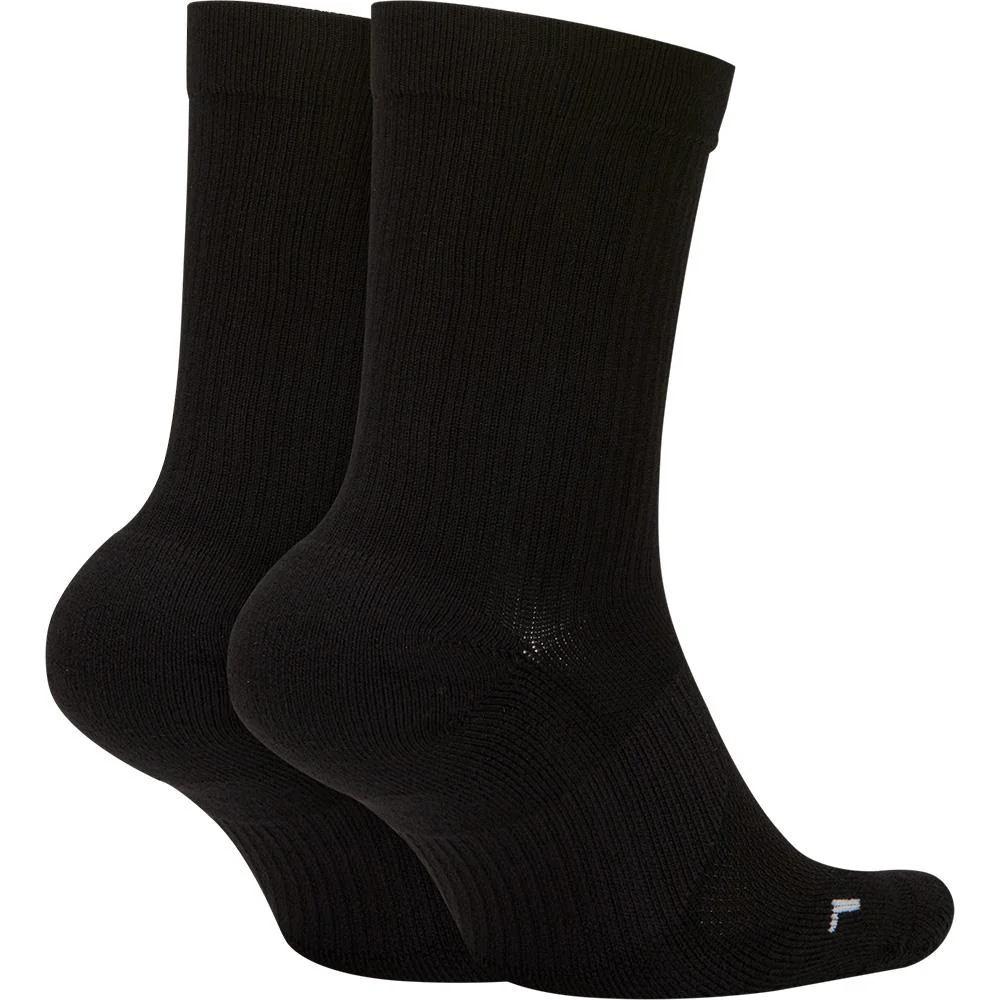 Nike Multiplier Cushioned Crew 2 Pack Socks - Black - Image 2