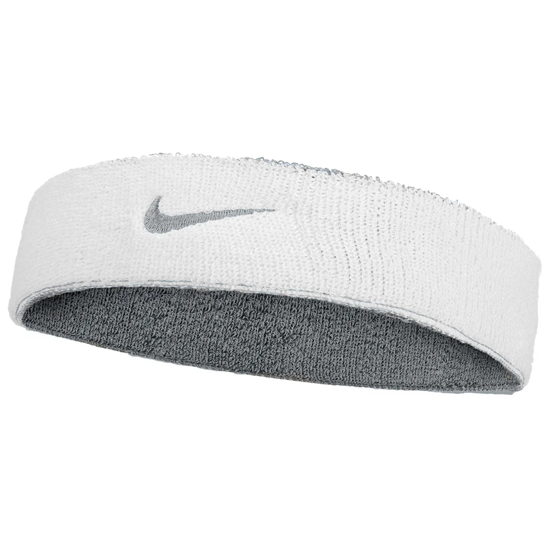 Nike Swoosh Classic Reversible Headband - Cool Grey/White - Image 2