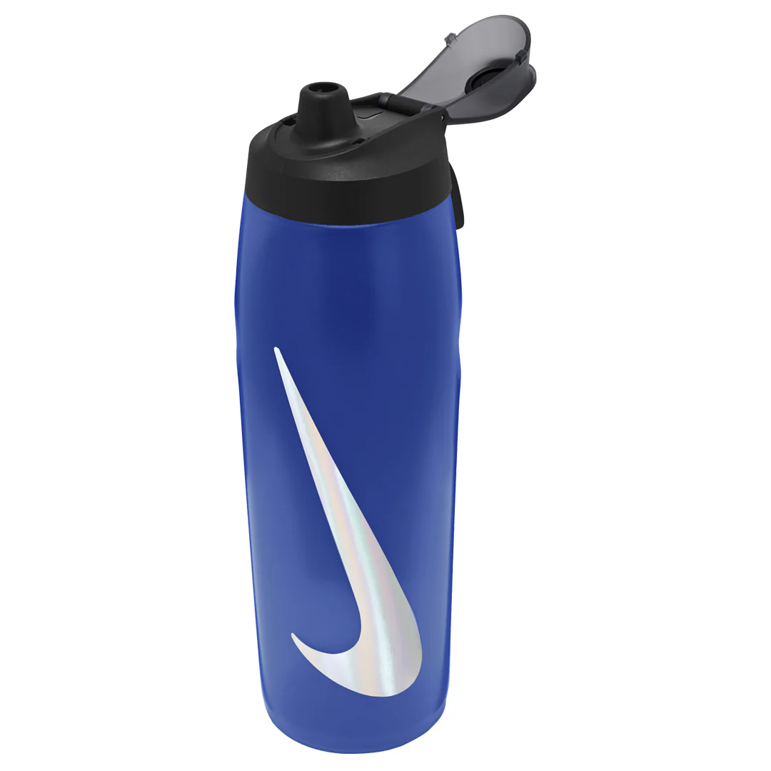 Nike Water Bottle Refuel Locking Lid 32oz - Game Royal/Silver Iridescent - Image 3