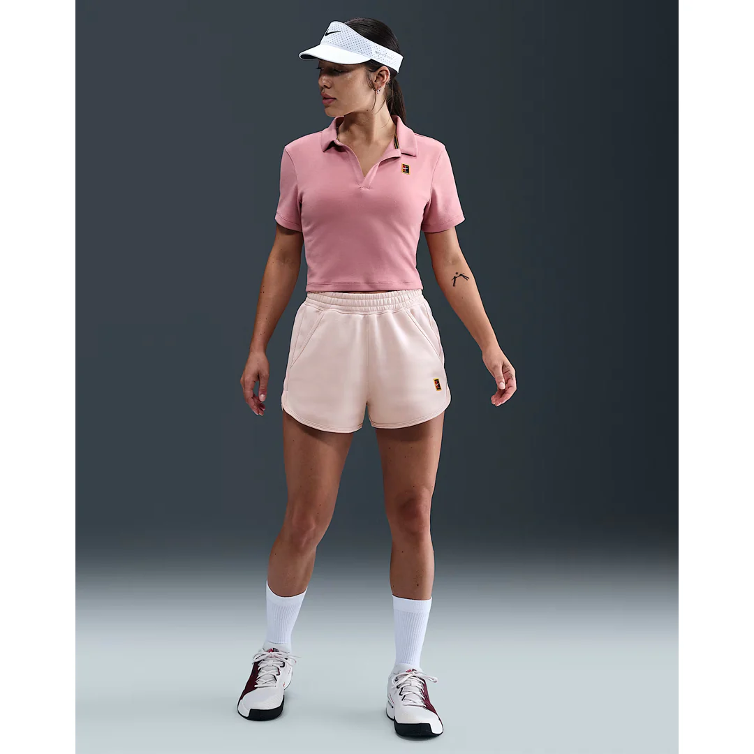 Nike Women's Heritage Fleece Short - Slit Red - Image 2