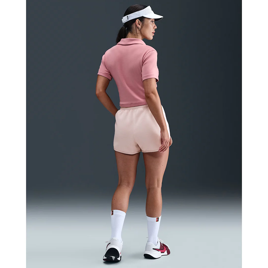 Nike Women's Heritage Fleece Short - Slit Red - Image 3