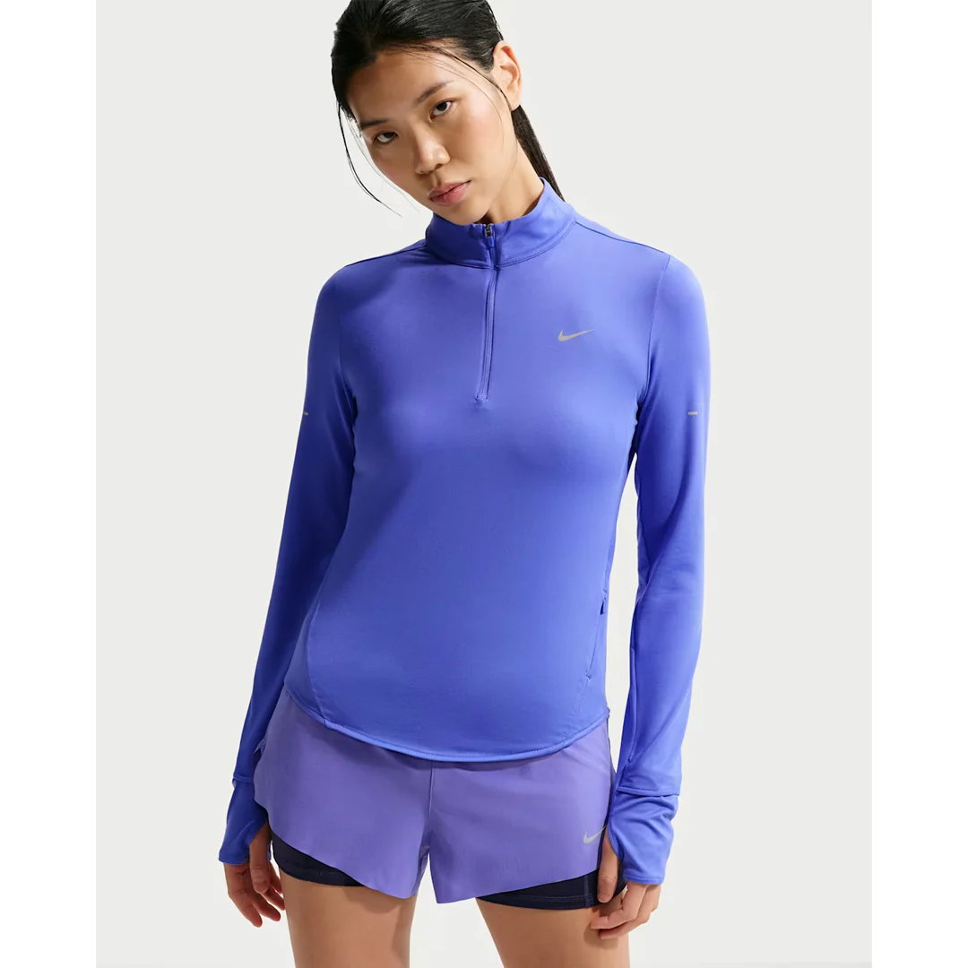 Nike Women's Swift 1/2 Zip Long Sleeve Top - Sapphire - Image 2
