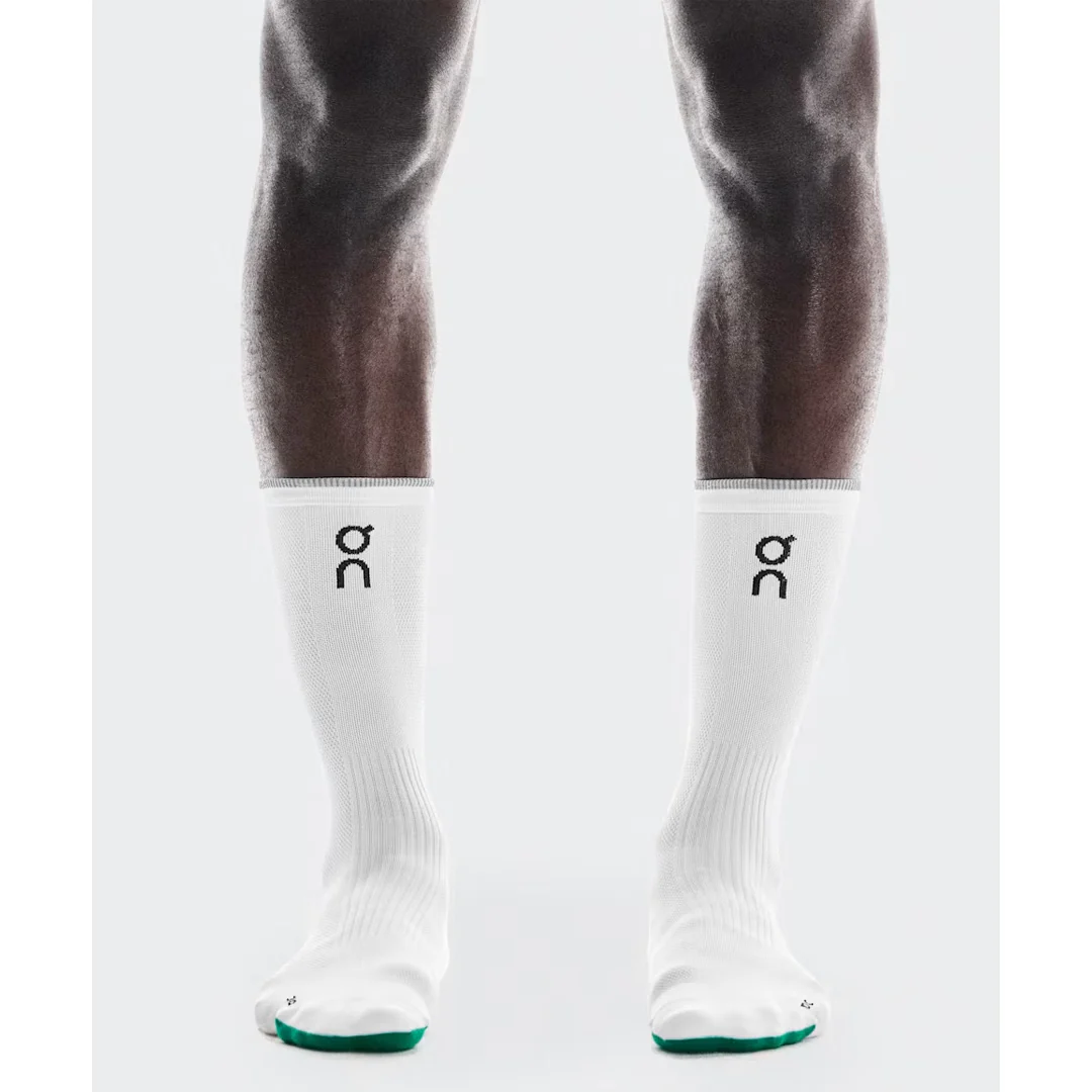 On Elite Run High 1 Pack Socks - White/Ivory - Image 2