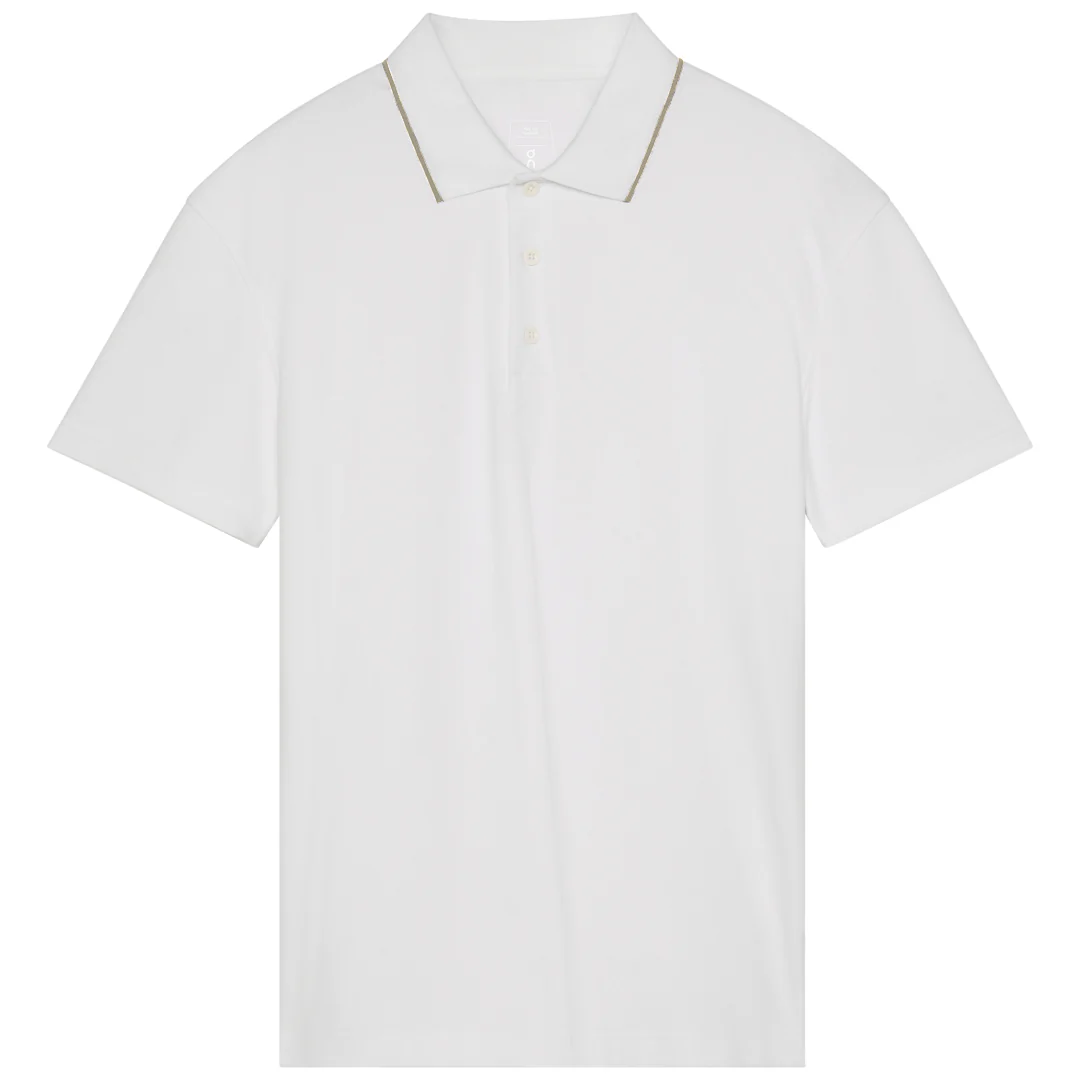 On Men's Courtside Polo - White/Sand