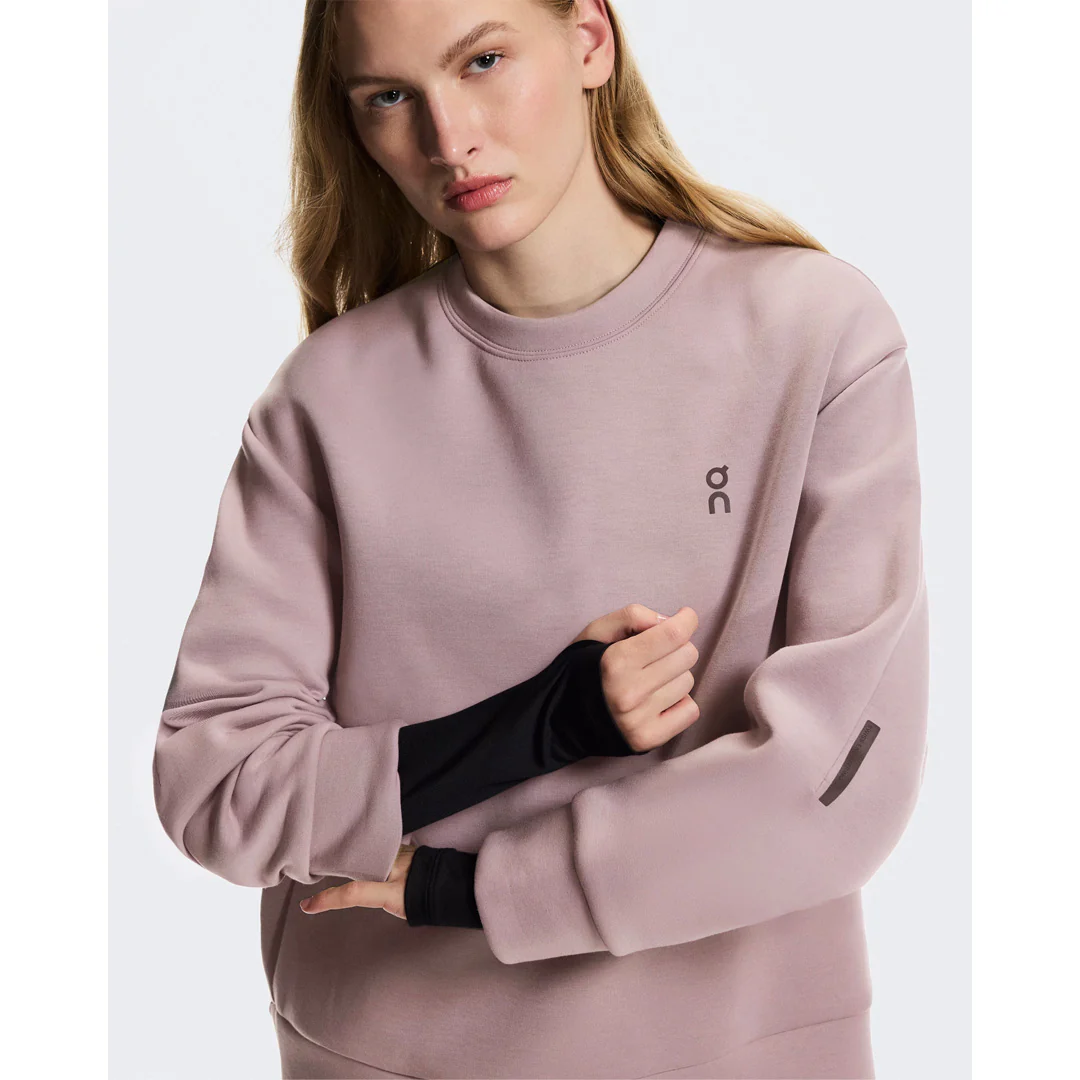 On Women's Focus Tech Crew Sweater - Heron - Image 4