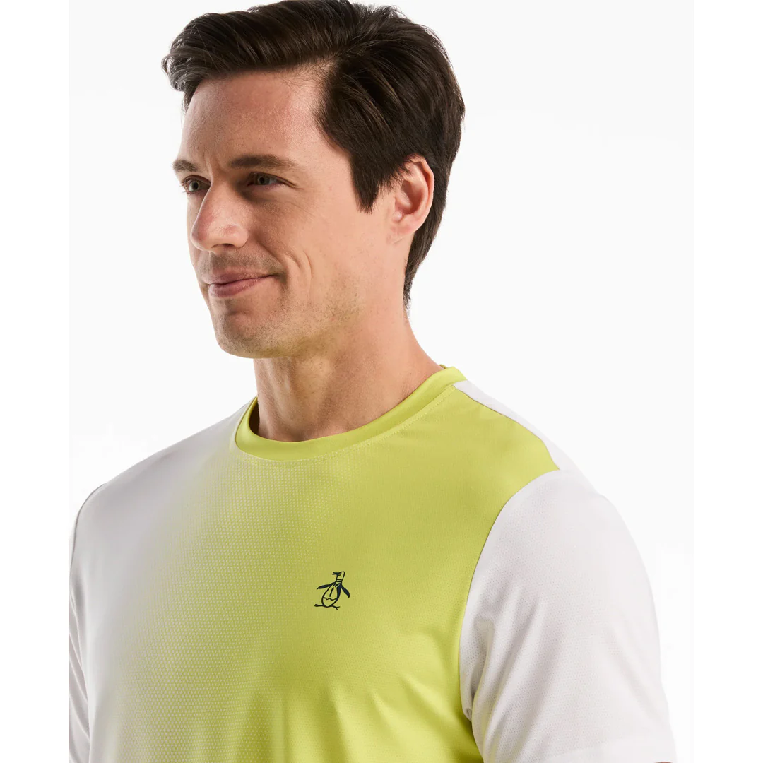 Penguin Men's Vertical Ombre Crew Tee - Sulphur Spring - Image 5