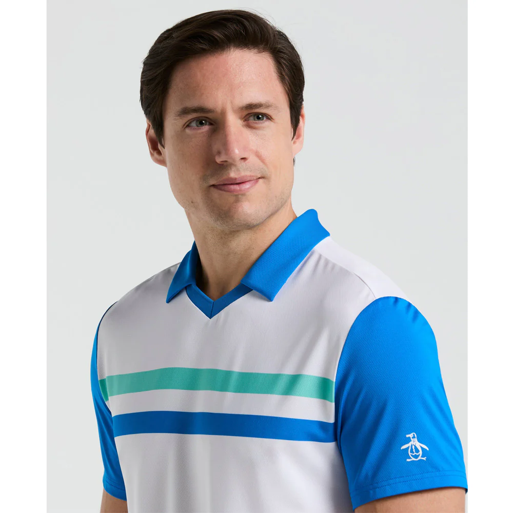 Penguin Men's Heritage Performance Blocked Polo - Bright White - Image 5