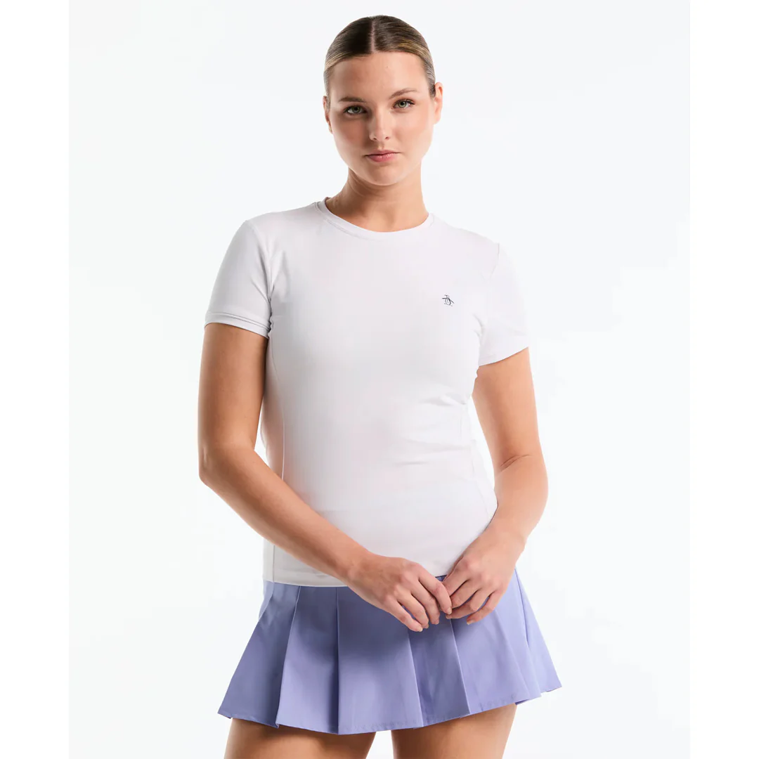 Penguin Women's Solid Performance Tee - Bright White - Image 3