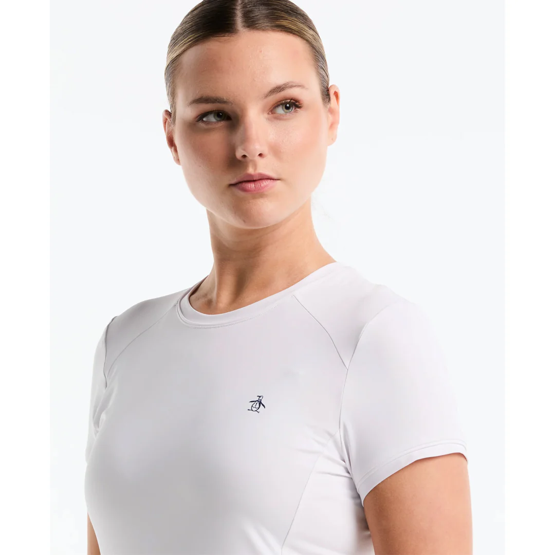 Penguin Women's Solid Performance Tee - Bright White - Image 5