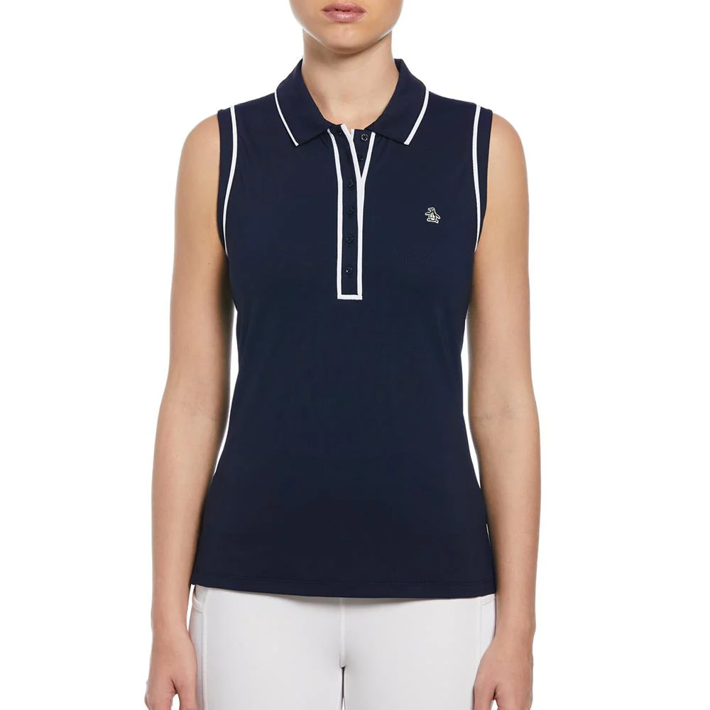 Penguin Women's Veronica Sleeveless Polo - Black Iris - Image 2