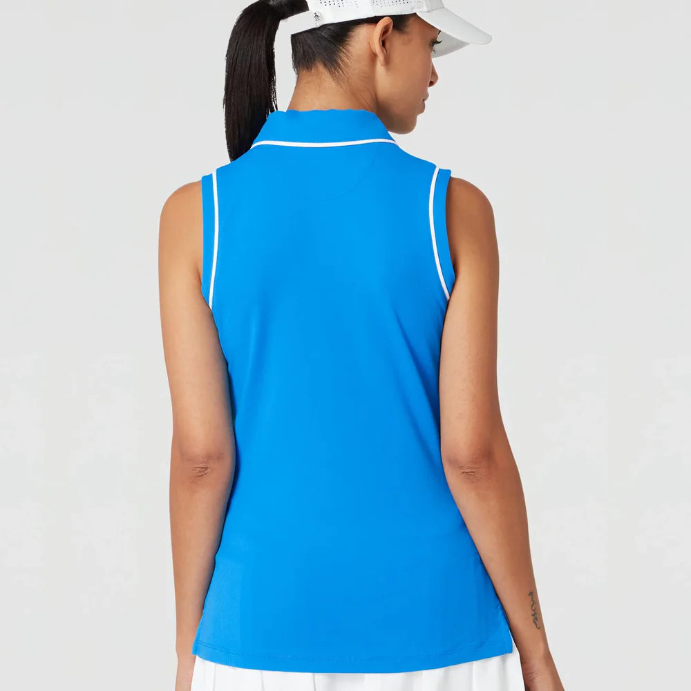 Penguin Women's Veronica Sleeveless Polo - French Blue - Image 3