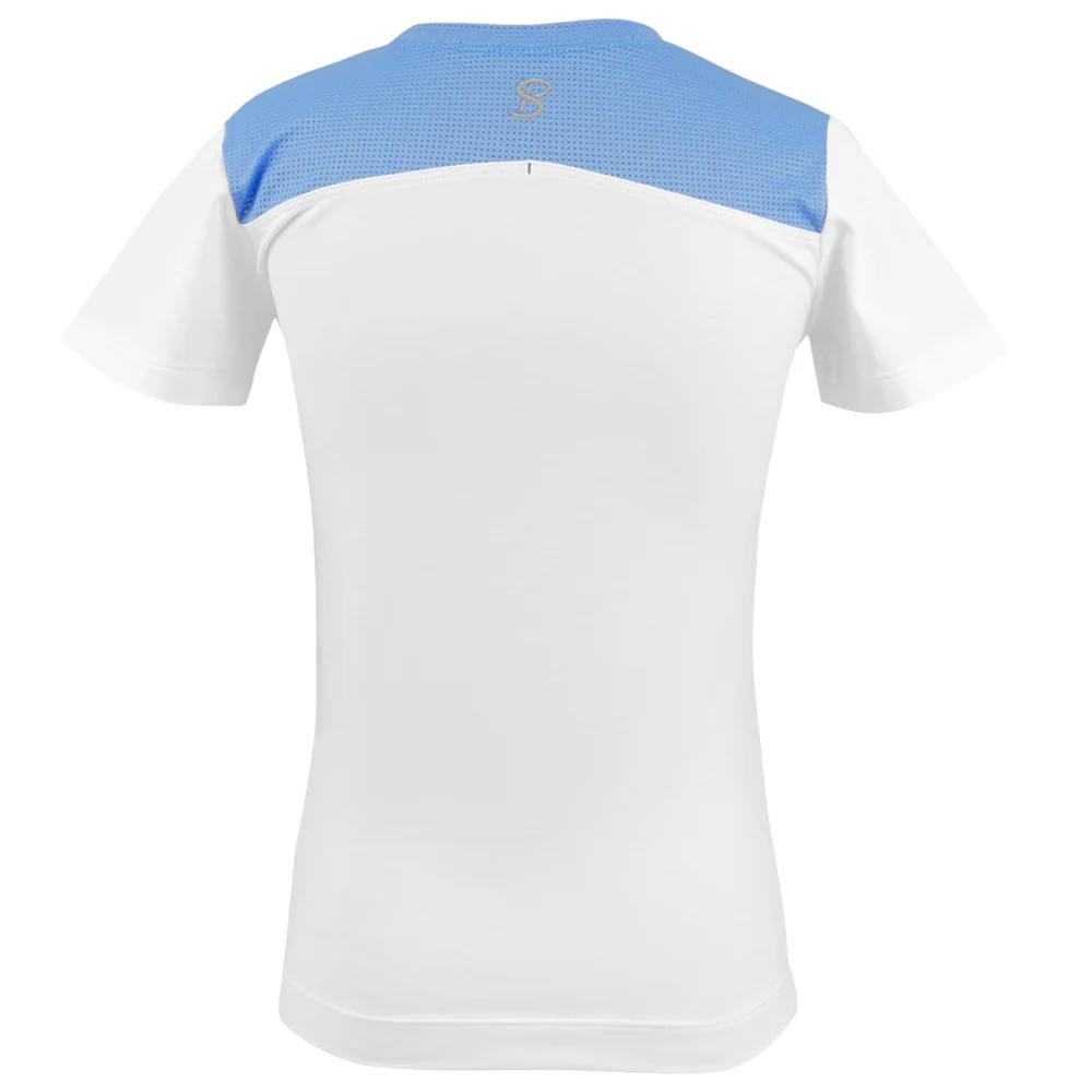 Sofibella Boys Perfect Volley Tee - White/Neo Blue - Image 2