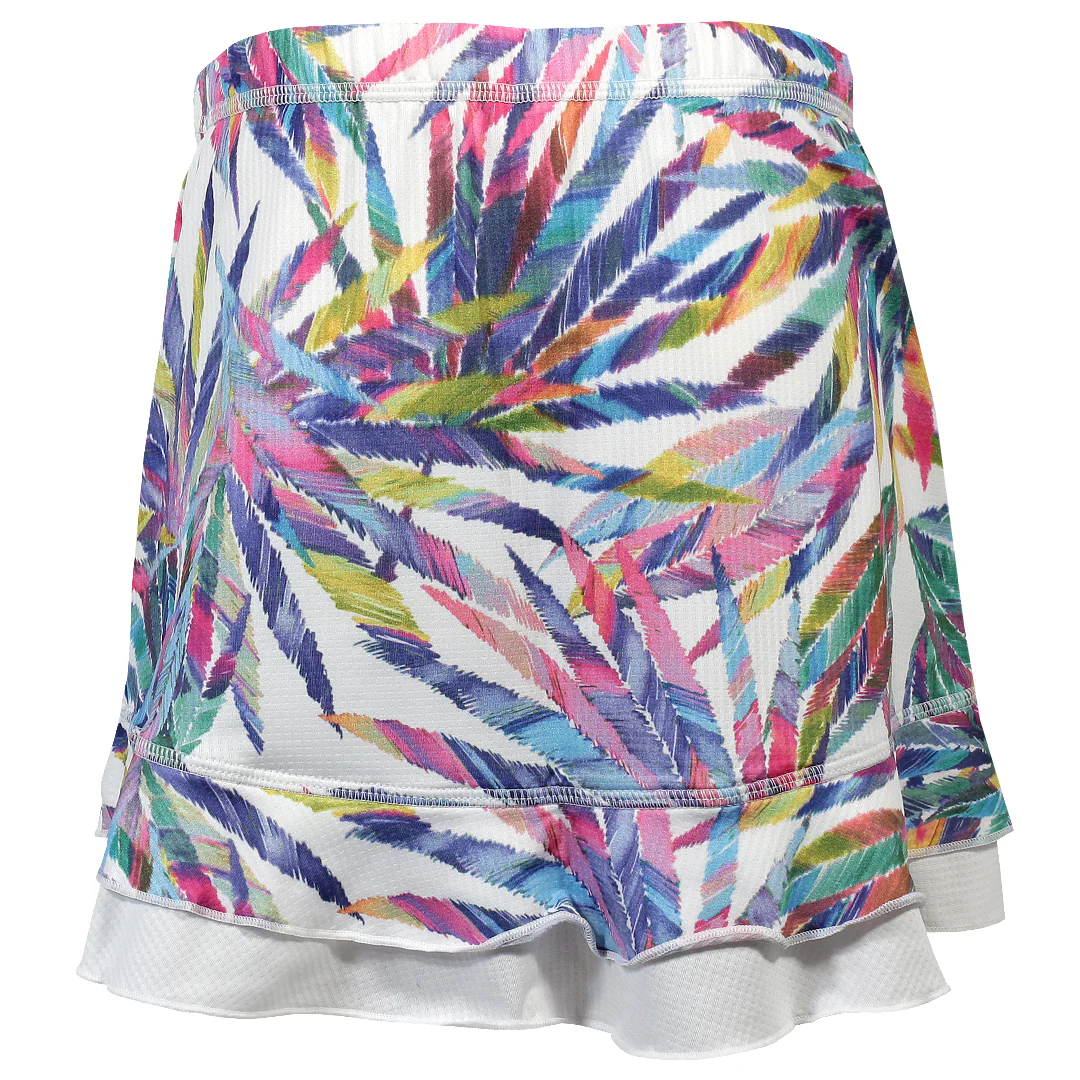 Sofibella Girls UV Colors Ruffle Skort - Amazonia Leaves - Image 2