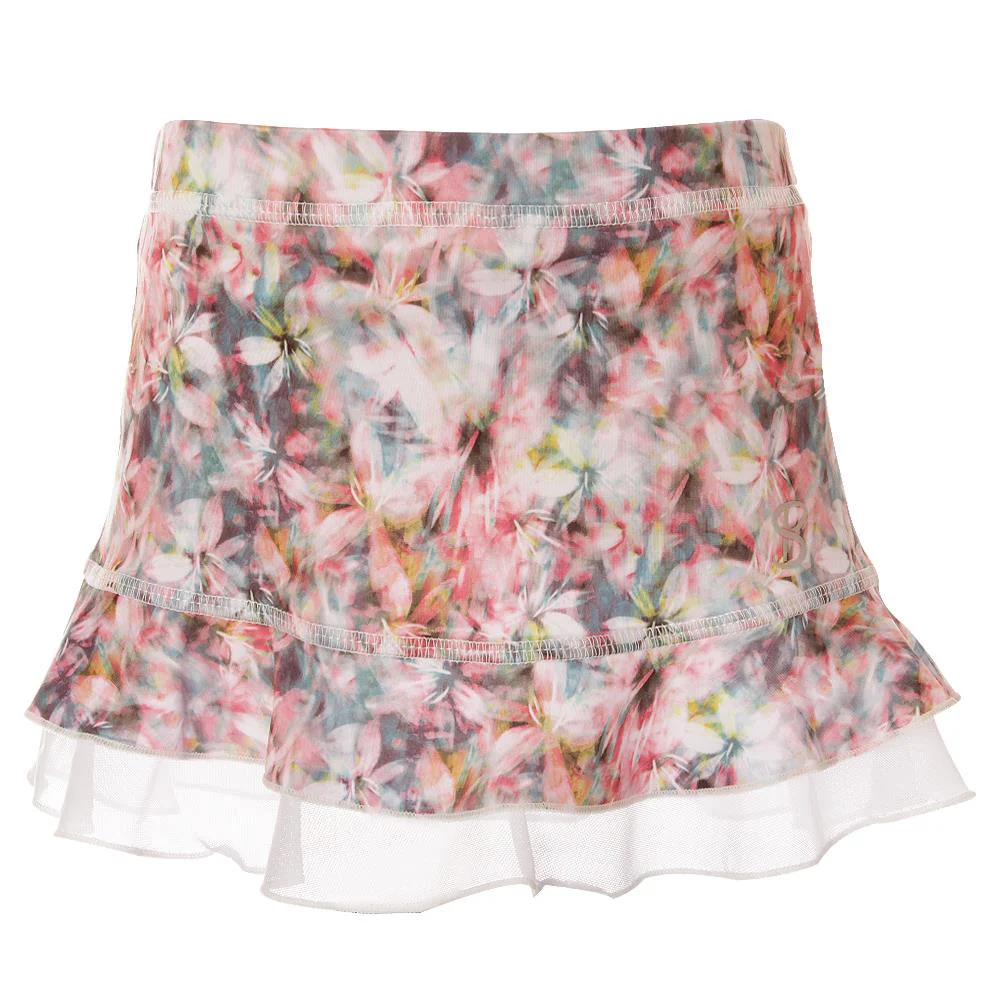 Sofibella Girls UV Colors Ruffle Skort - Blossom Print - Image 2