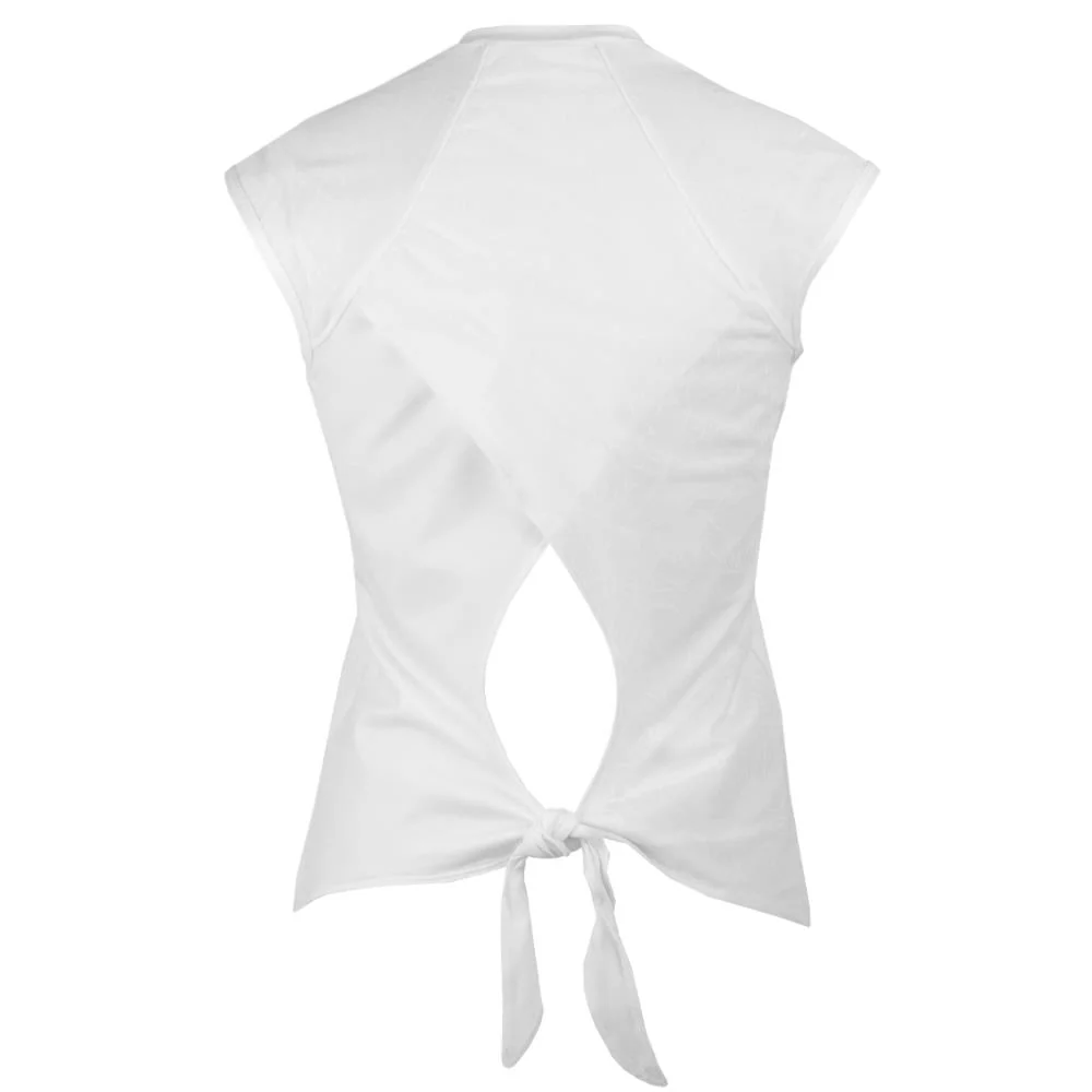 Sofibella Women's Bliss Tie-Back Short Sleeve - White - Image 2