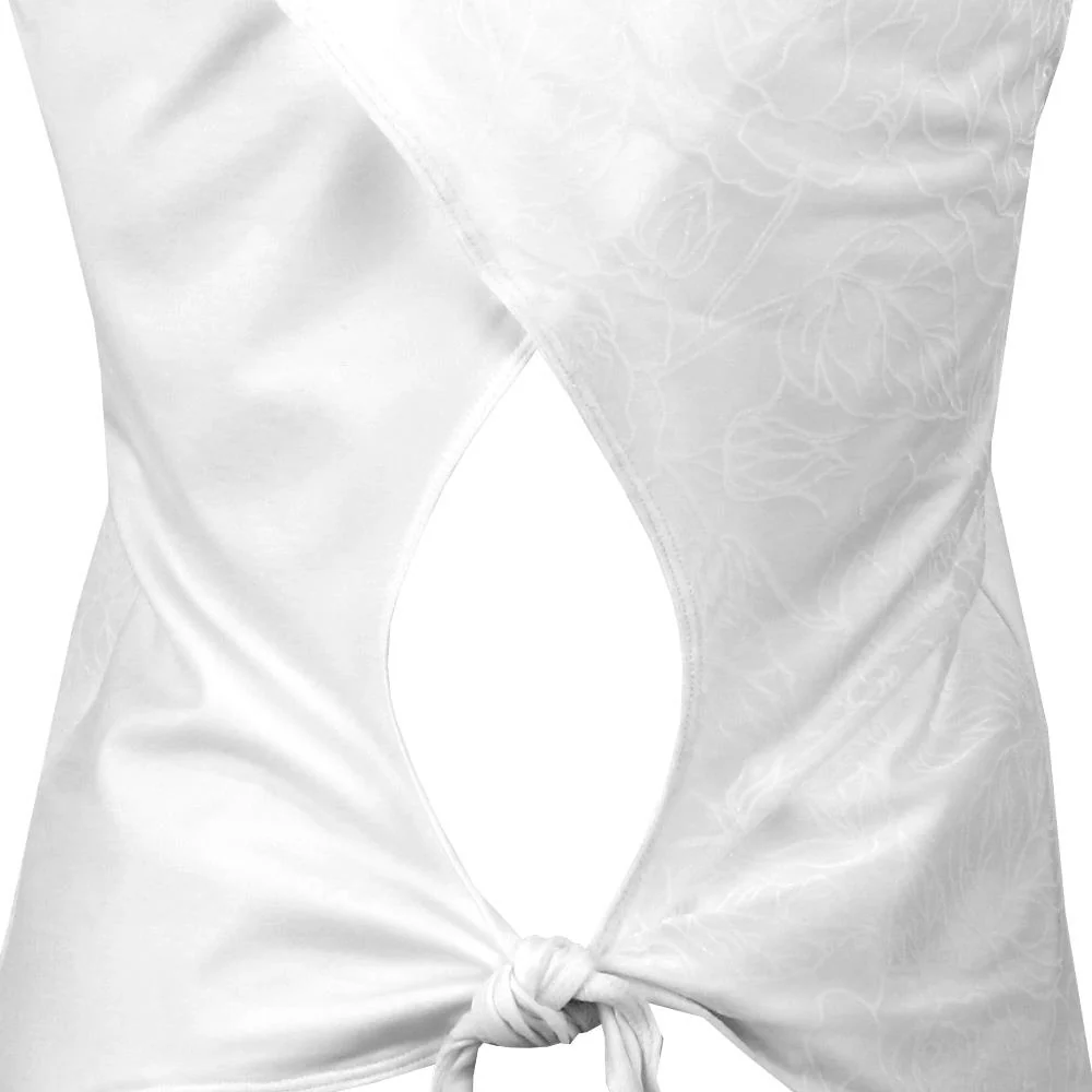 Sofibella Women's Bliss Tie-Back Short Sleeve - White - Image 4