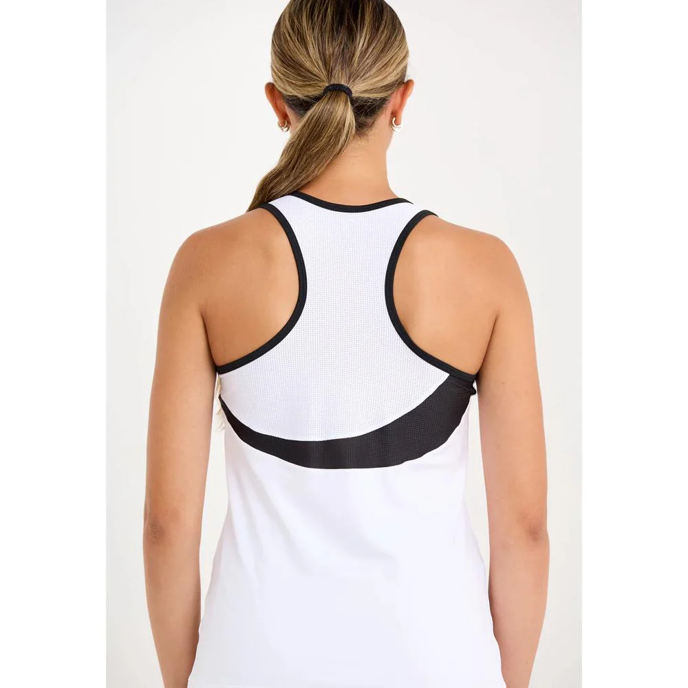 Sofibella Women's Monochrome Racerback Tank - White/Black - Image 4