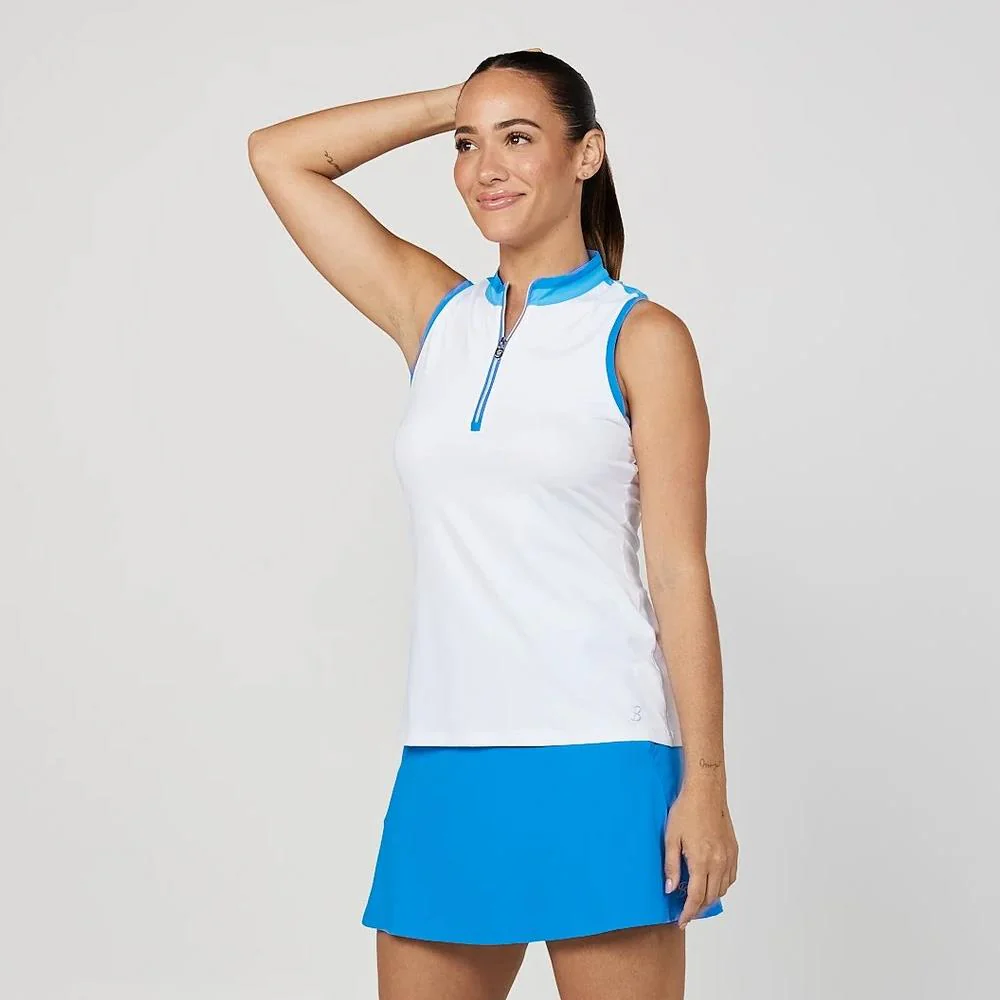 Sofibella Women's New Wave Sleeveless Top - White/Blue - Image 5