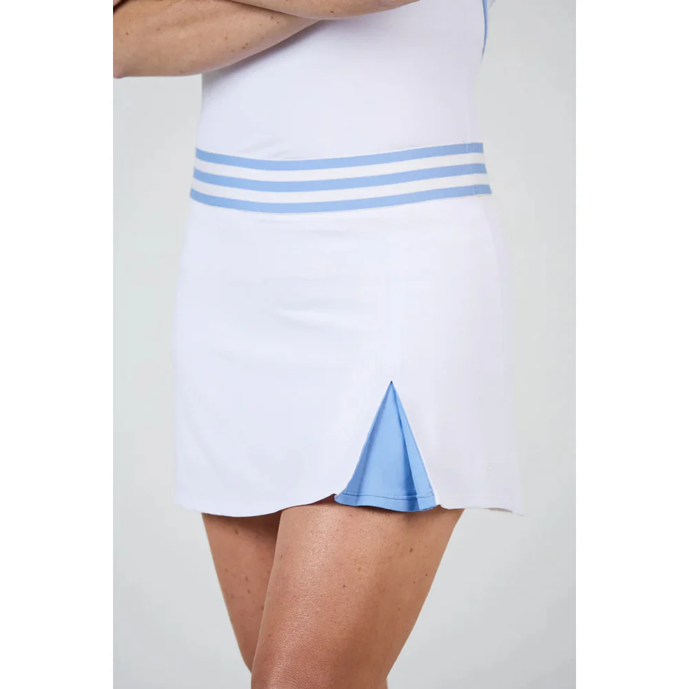 Sofibella Women's Spring Tide 14" Skort - White/Periwinkle Blue - Image 5