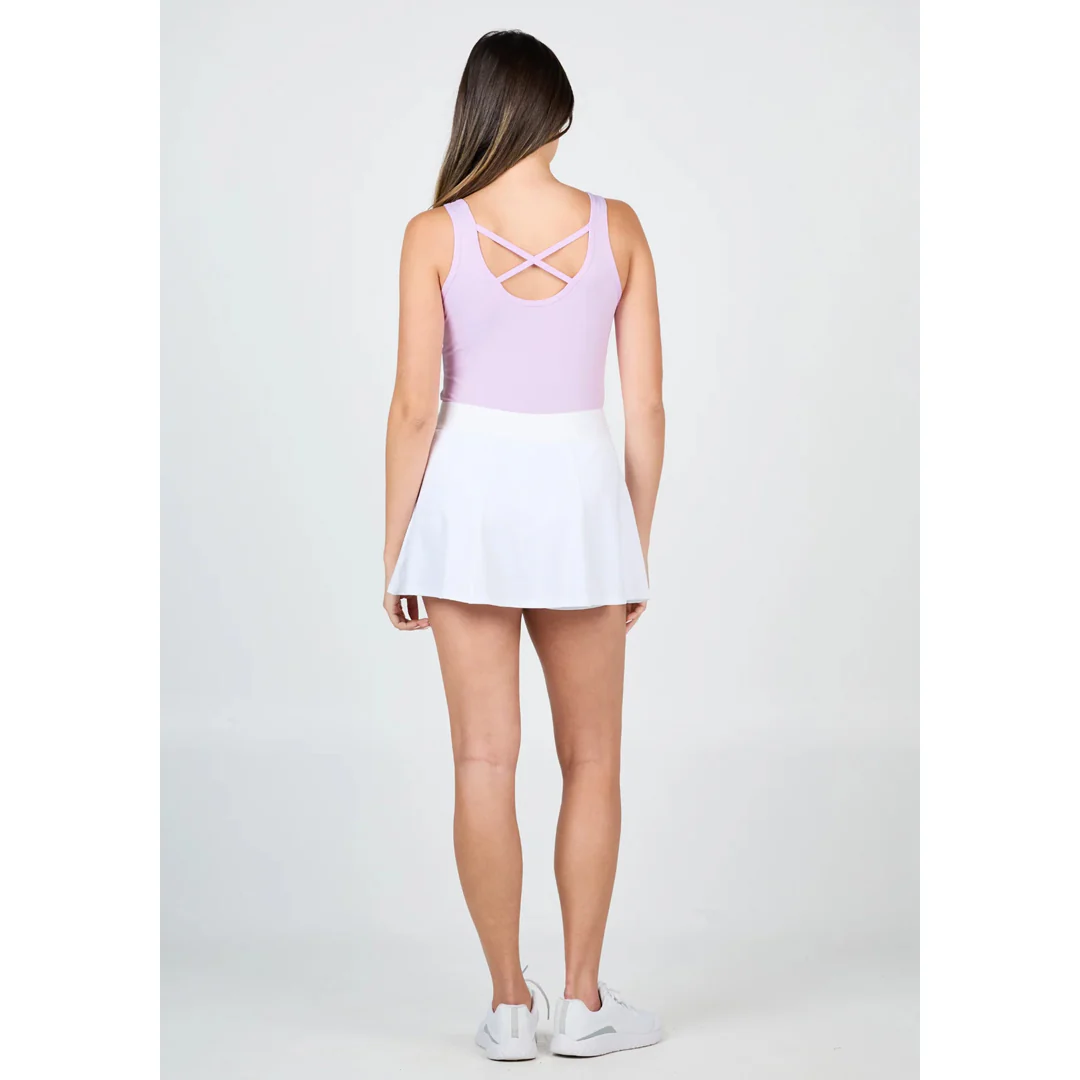 Sofibella Women's UV Colors High Waist 14" Skort - White - Image 4