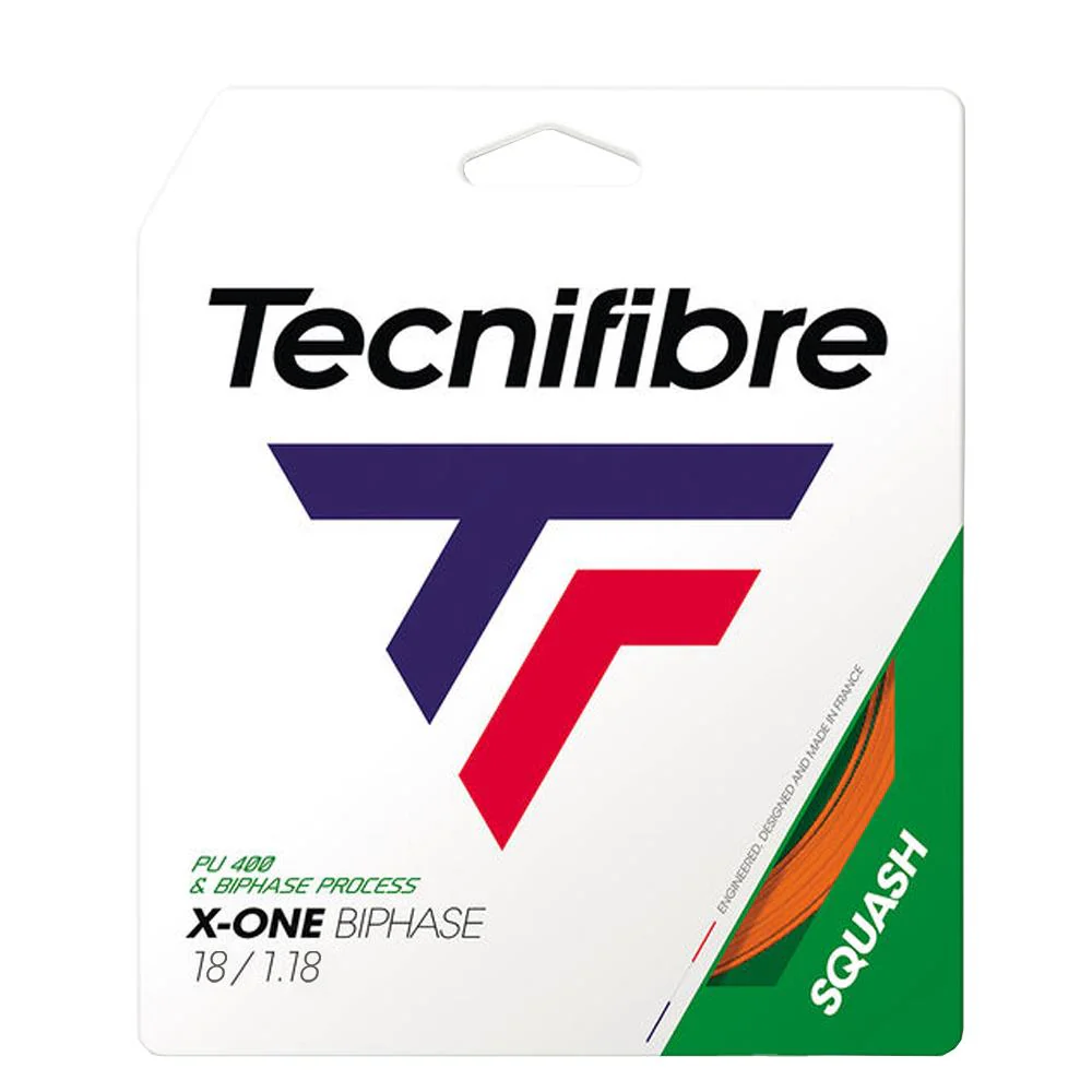 Tecnifibre X-One Biphase 18 - Orange - Squash String Set